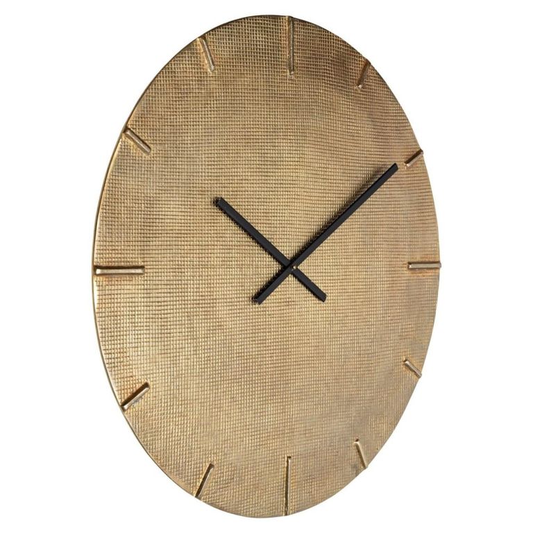 Zane Wall Clock - Round - Gold - Aluminium