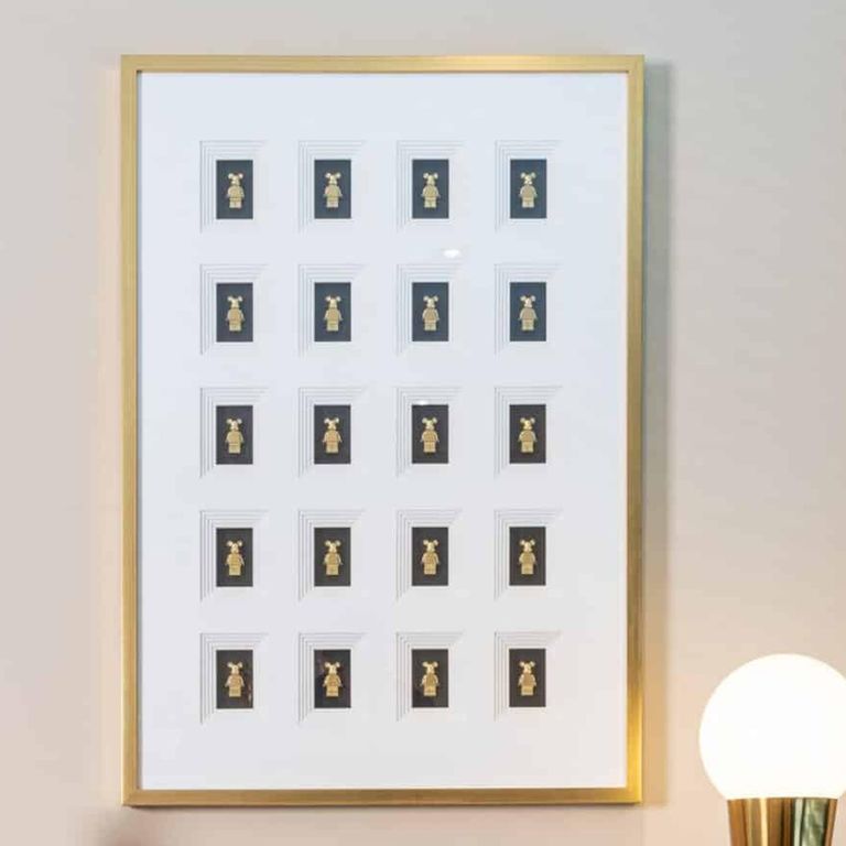 Bear Wall Art - White and Gold