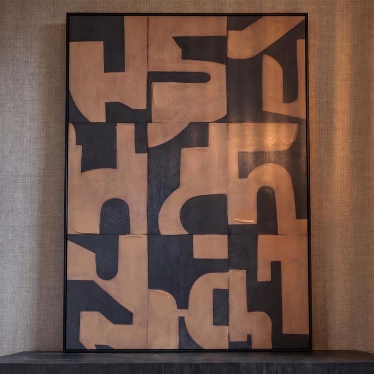 Cascade Wall Art - Brown and Black