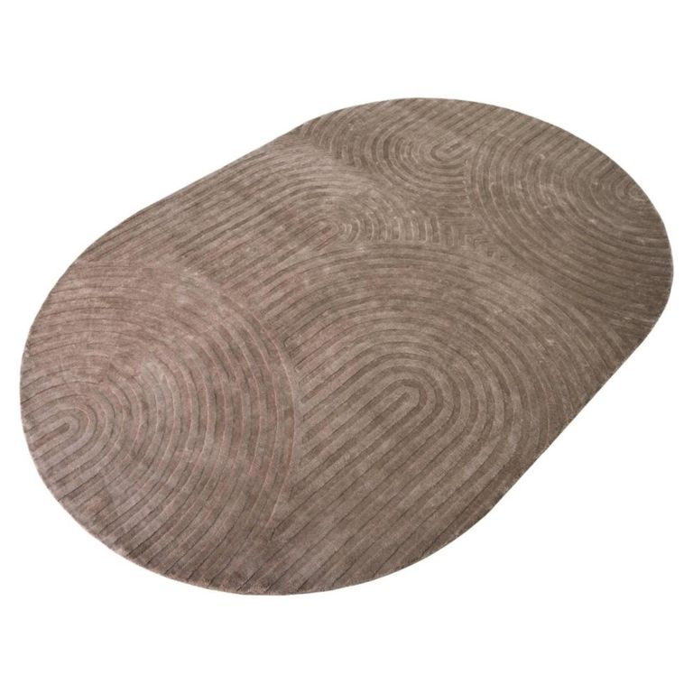 Bayon Carpet - Oval - Beige - Fabric - 200cm x 300cm
