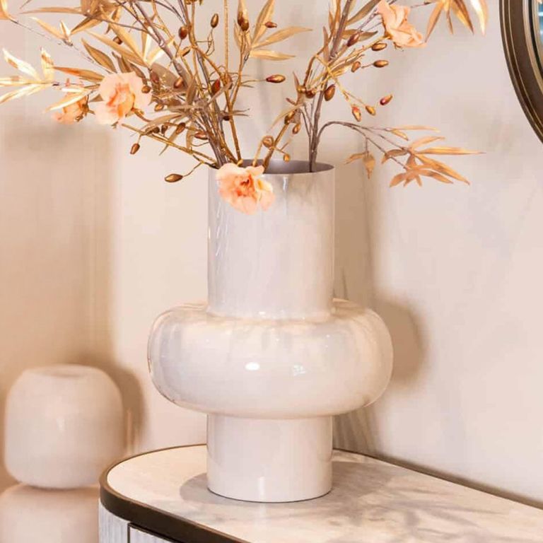 Benice Vase - Tapioca - Small - Metal