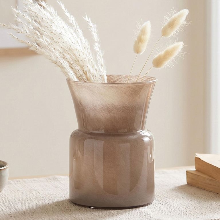 Milo Vase - Round - Taupe - Glass