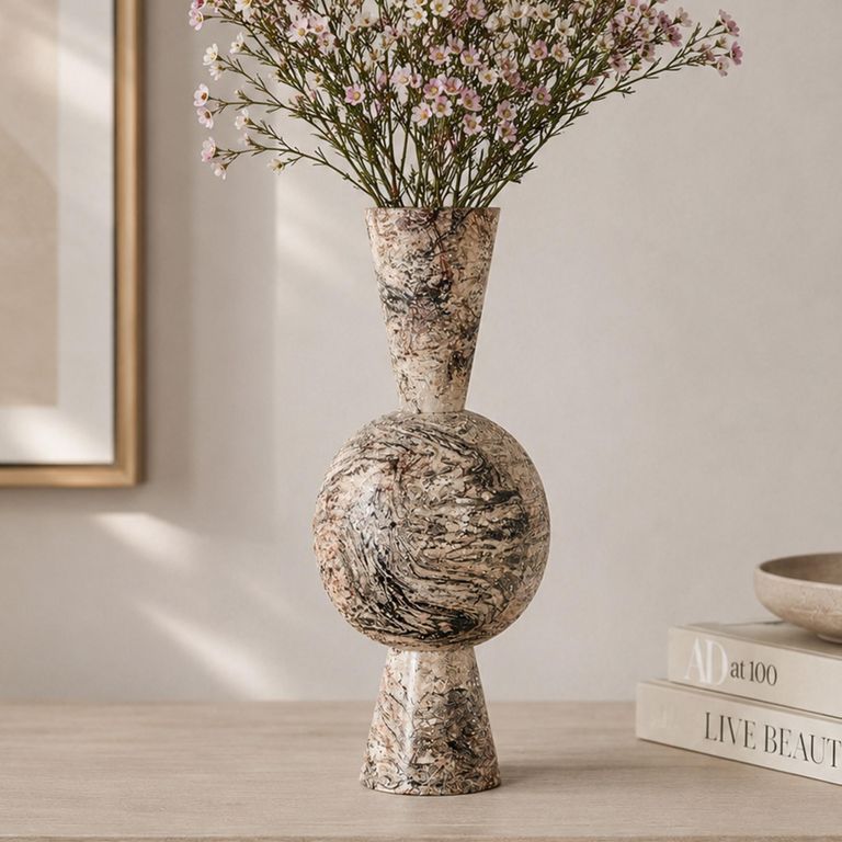 Moisa Vase - Beige - Metal