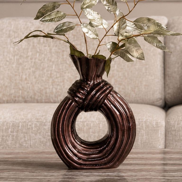 Suen Vase - Dark Brown - Aluminium