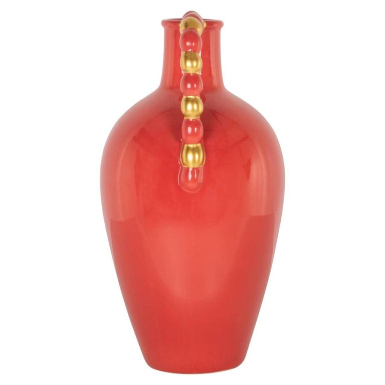 Davita Vase - Orange and Gold - Ceramic