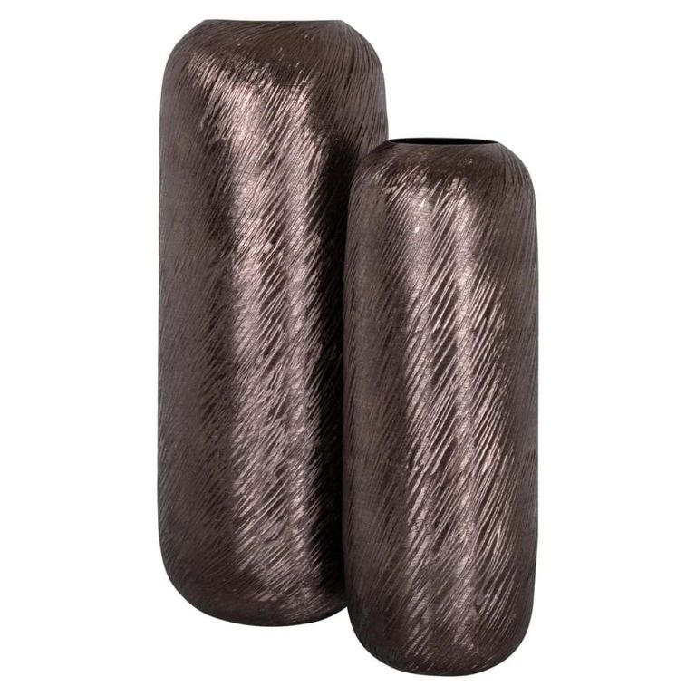 Jilla Vase - Round - Smoke - Large - Aluminium