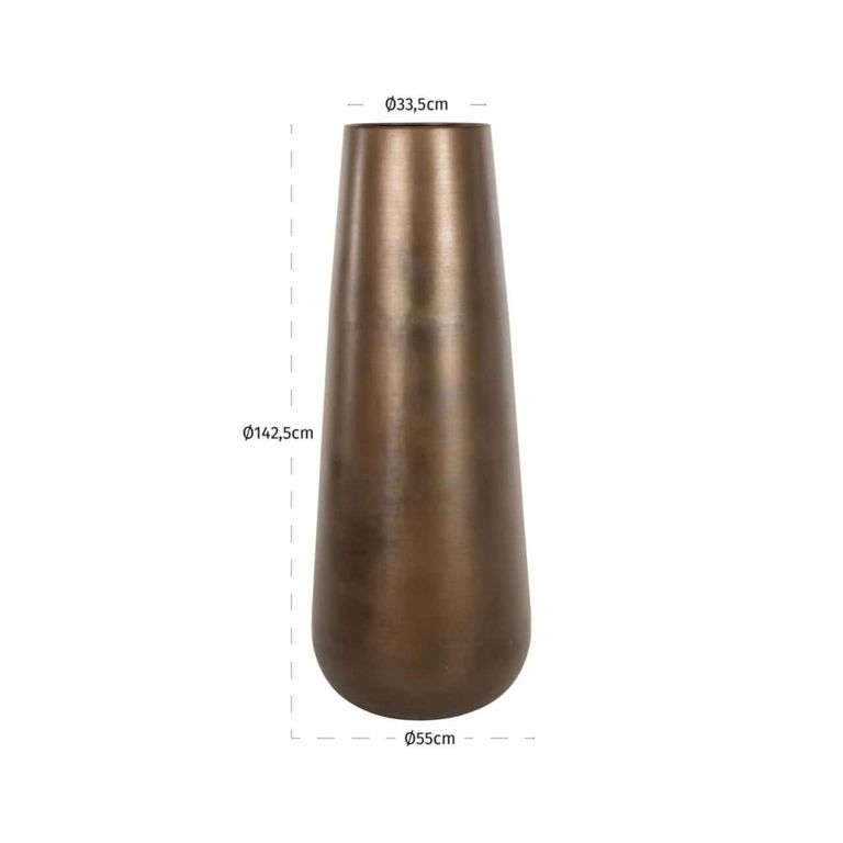 Kenza Vase - Antique Brass - Large - Aluminium