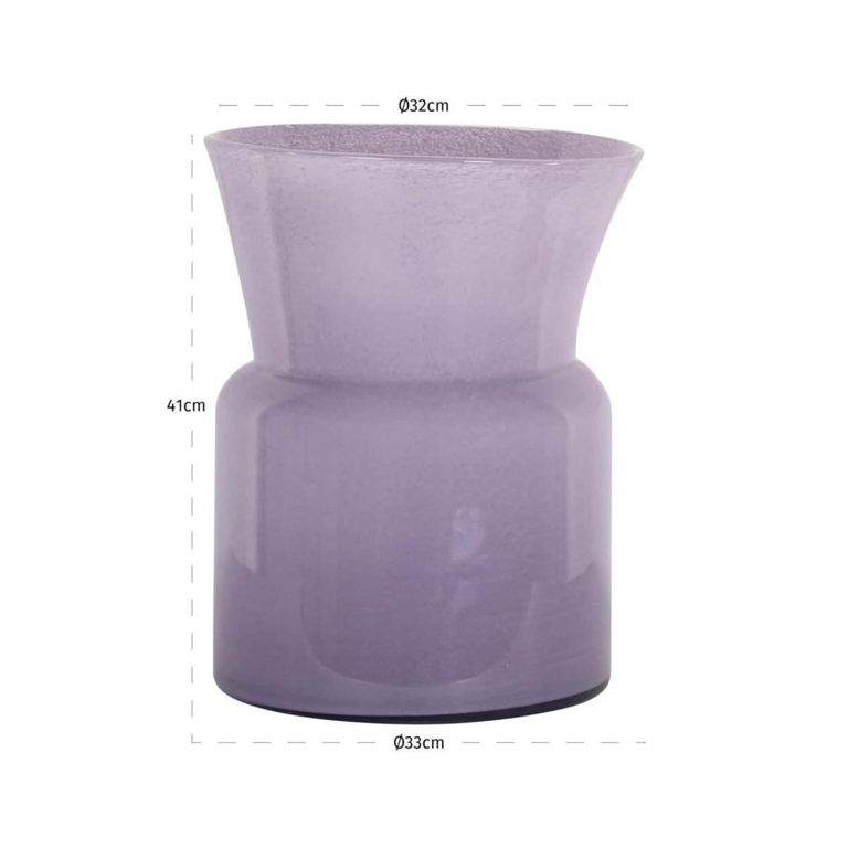 Milano Vase - Round - Purple - Glass