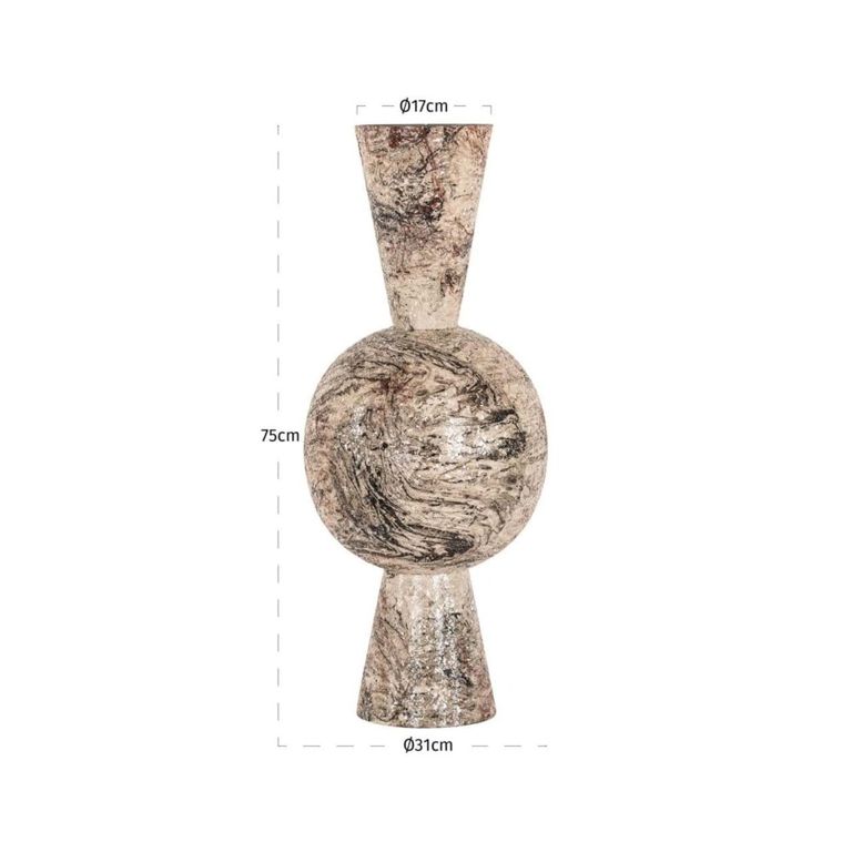 Moisa Vase - Beige - Metal