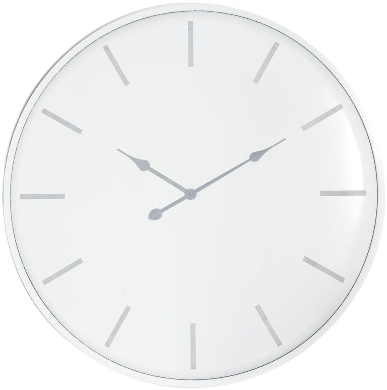 Adelaide White Metal Large Wall Clock - 80cm x 80cm