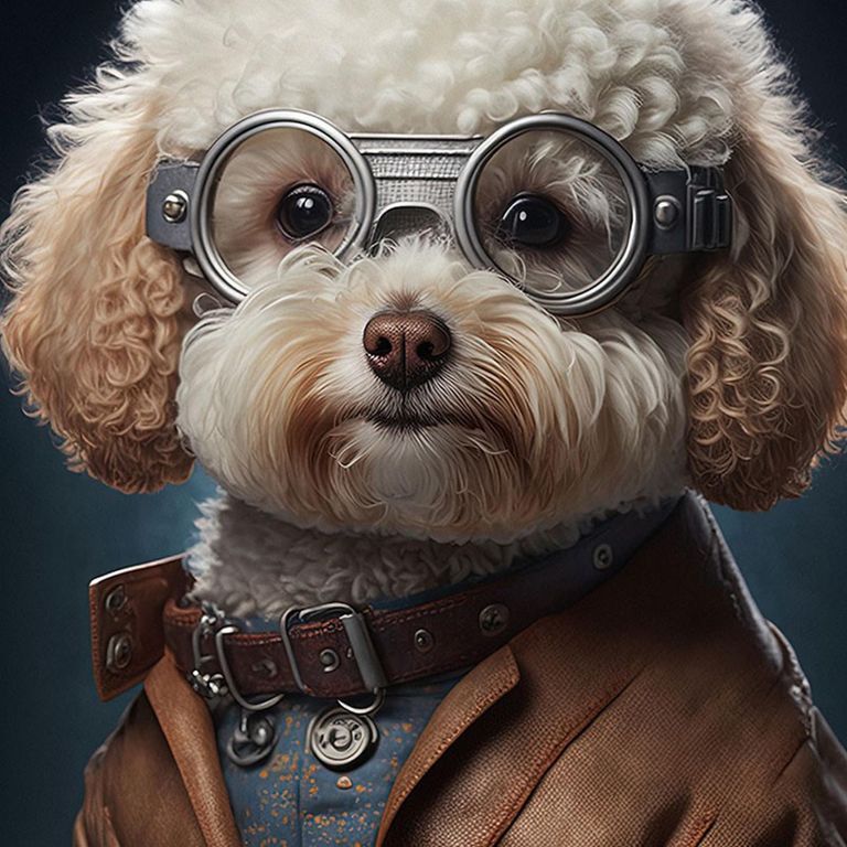 Adorable Dog Tempered Glass Wall Art