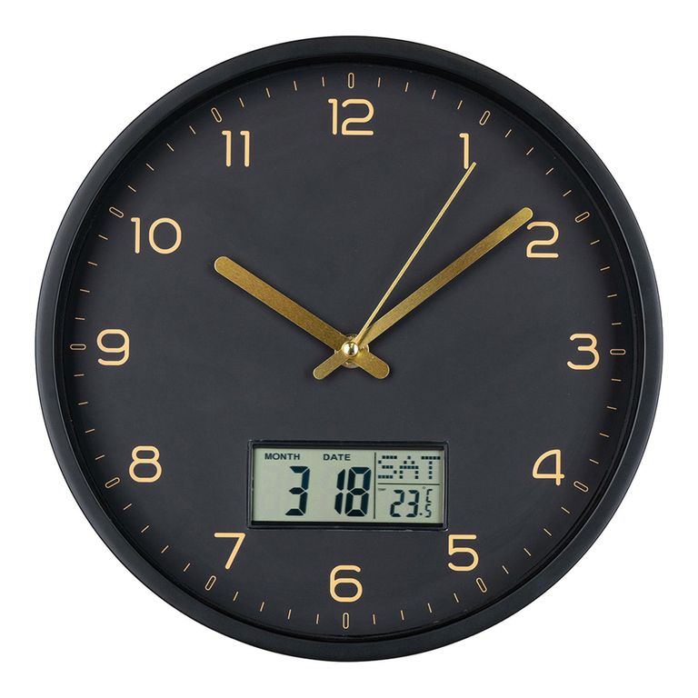 Amiens Wall Clock - Round - Black