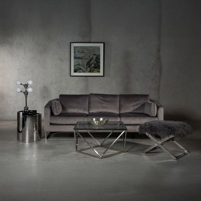 Anafi Stool - Grey Sheepskin