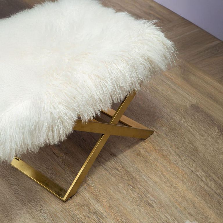 Anafi Stool - White Sheepskin