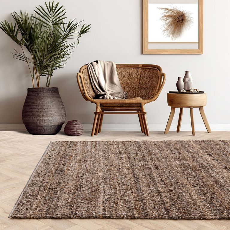 Boho Abbu Rug - Tawny Brown Boucle - Sizes Available