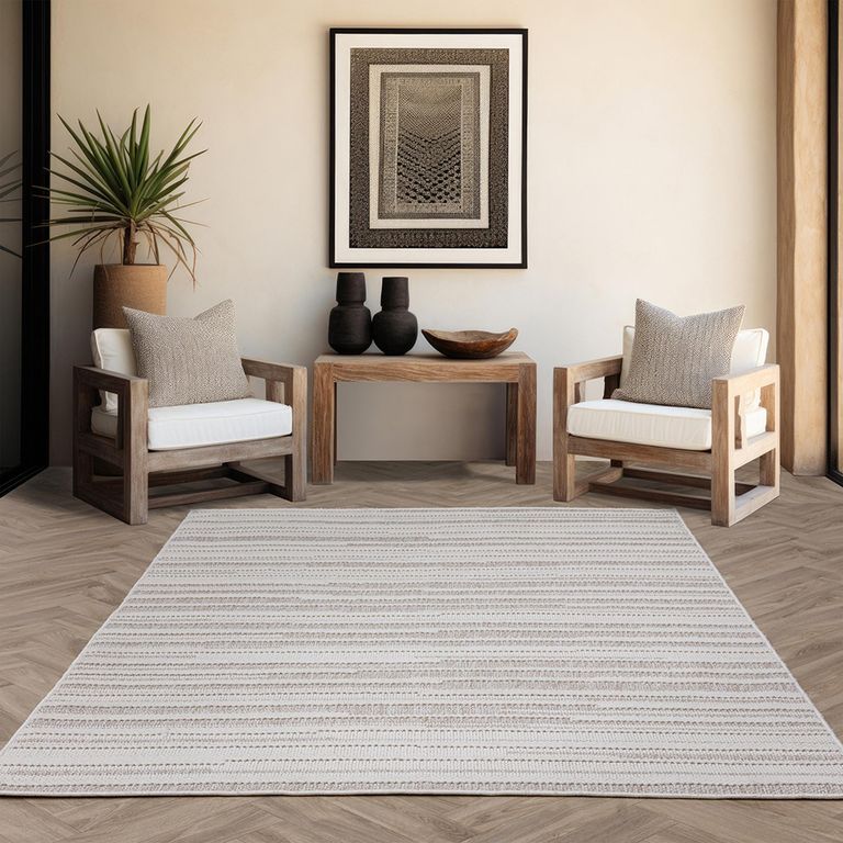 Boho Camber Stripe Rug - Sand - Sizes Available