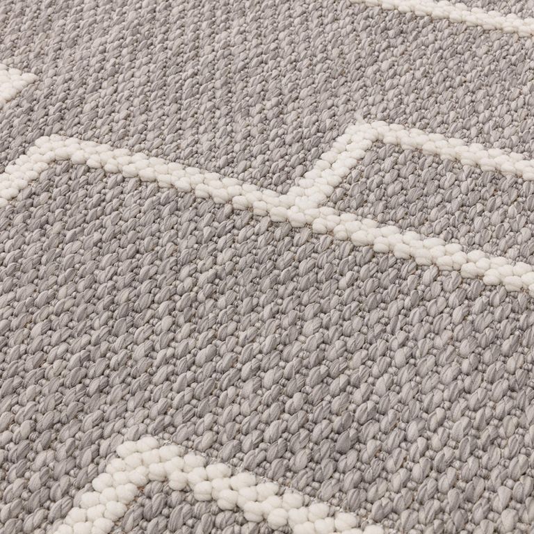 Boho Camber Track Rug - Grey - 80cm x 150cm