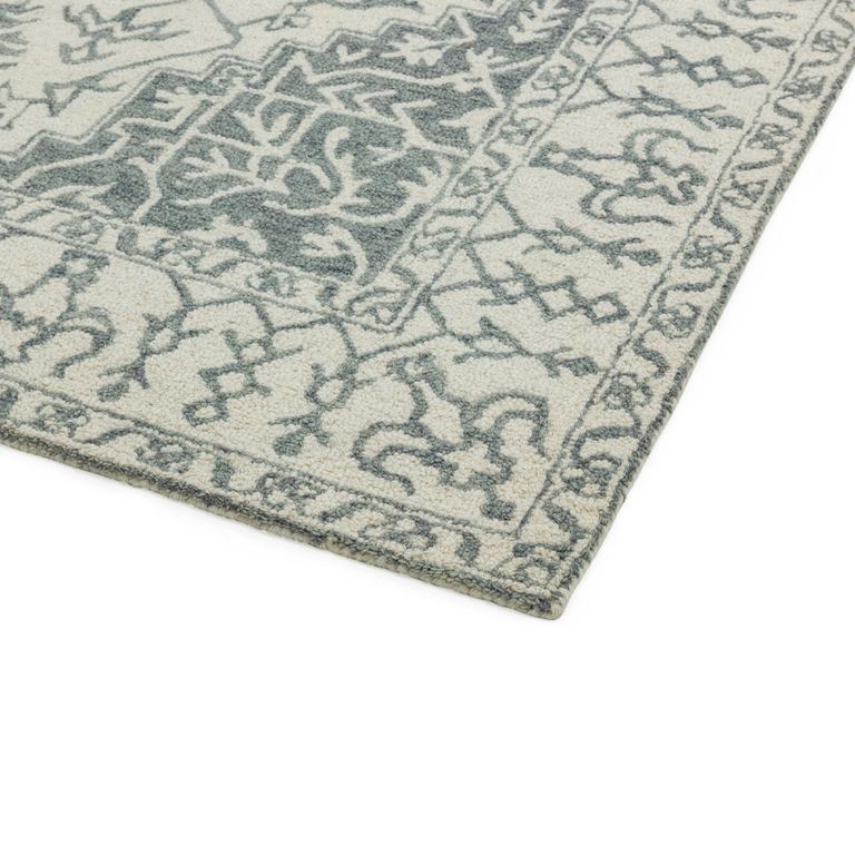 Classic Heritage Bronte Rug - Silver Grey Persian Medallion - Sizes Available