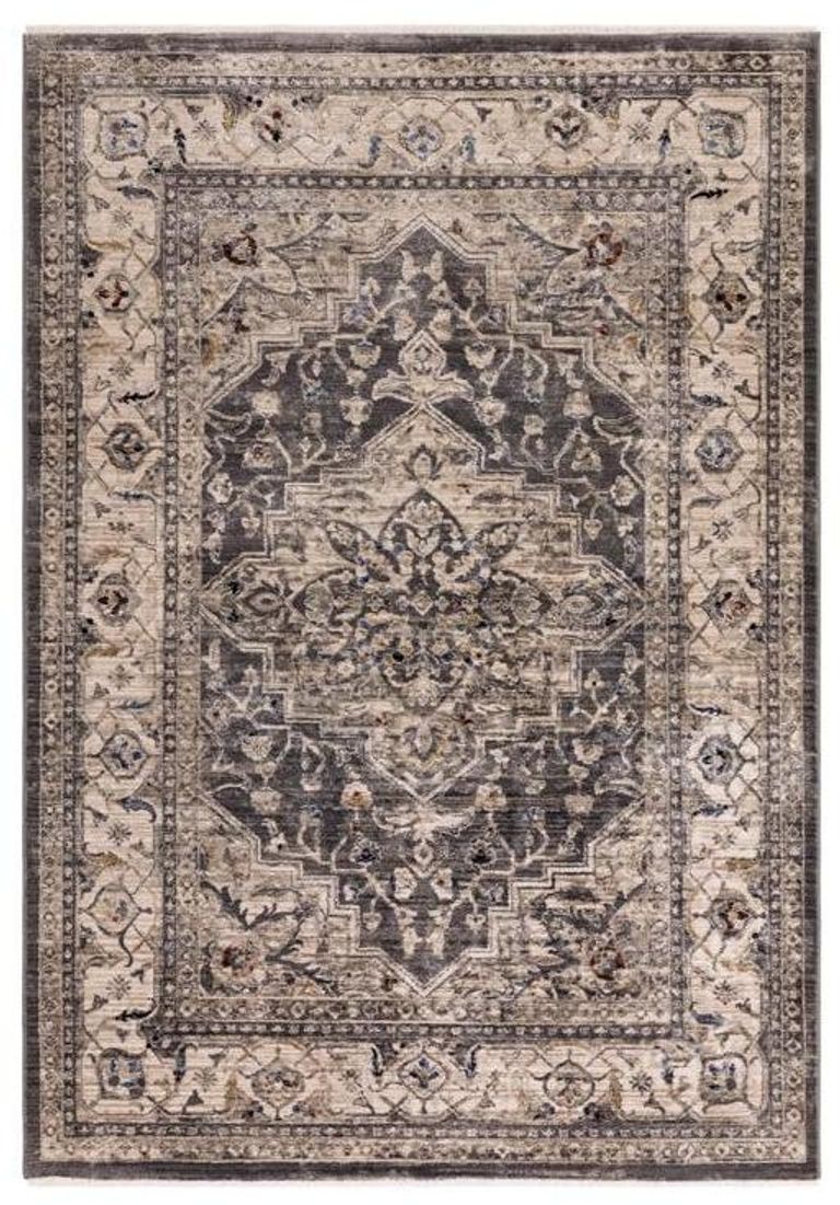 Classic Heritage Sovereign Medallion Rug - Charcoal - 120cm x 166cm