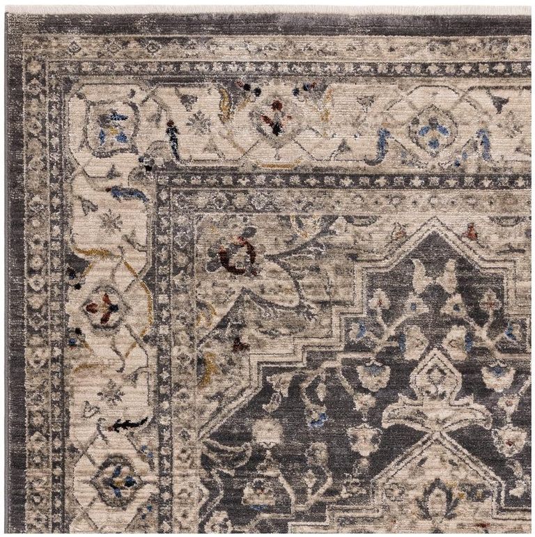 Classic Heritage Sovereign Medallion Rug - Charcoal - 120cm x 166cm