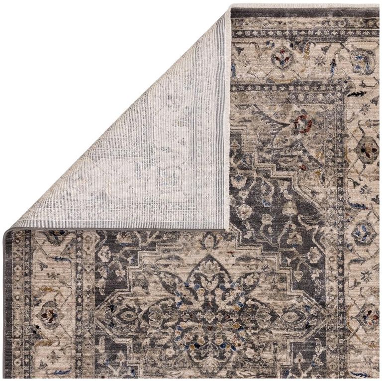 Classic Heritage Sovereign Medallion Rug - Charcoal - 120cm x 166cm