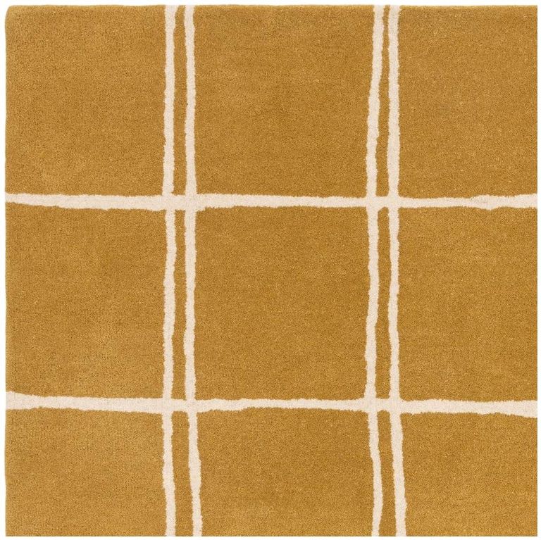 Contemporary Design Albany Rug - Gold - Grid - Sizes Available