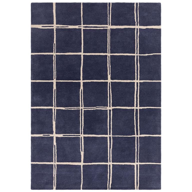 Contemporary Design Albany Rug - Marine Grid - Sizes Available