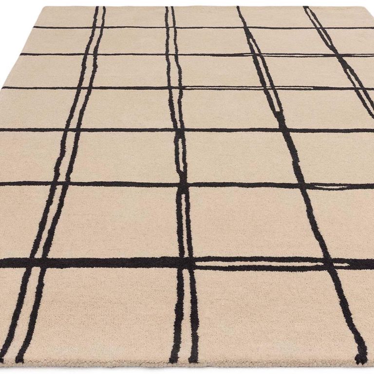Contemporary Design Albany Rug - Monochrome Grid - Sizes Available
