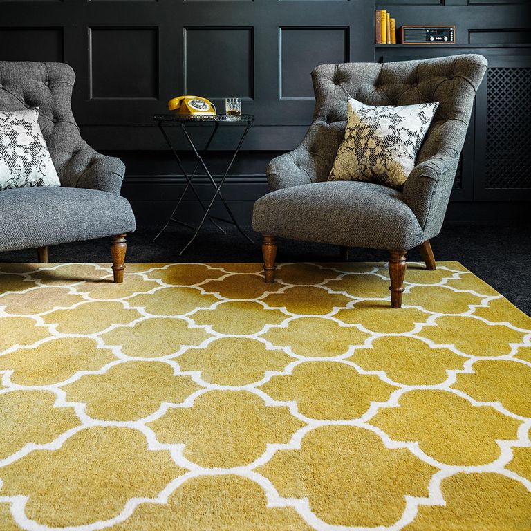 Contemporary Design Albany Rug - Ogee Ochre - Sizes Available