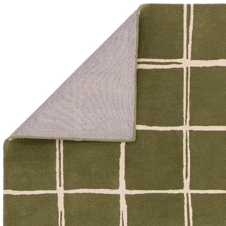 Contemporary Design Albany Rug - Olive Grid - Sizes Available