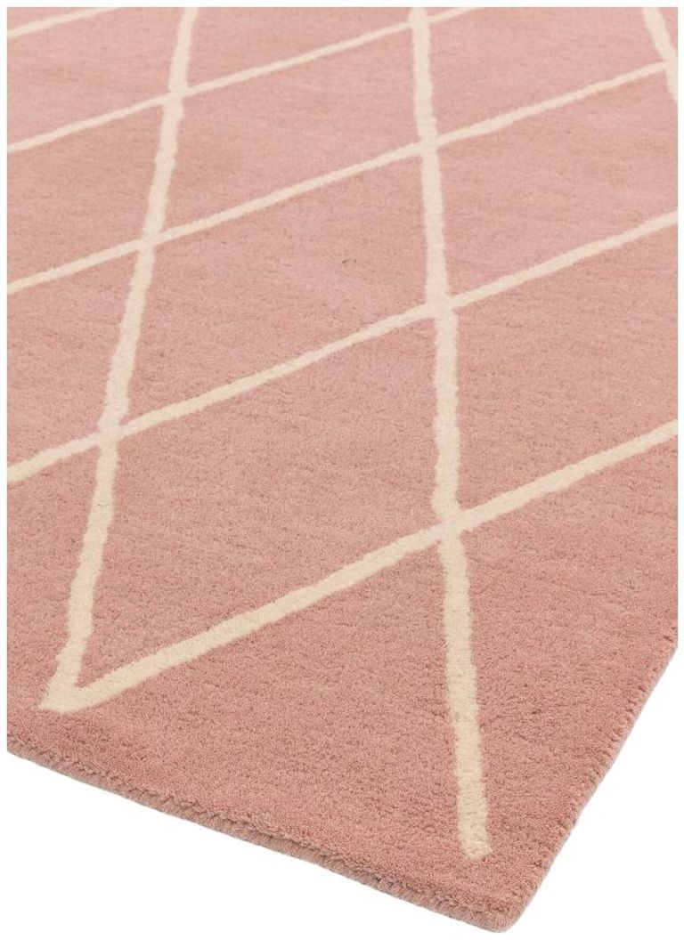 Contemporary Design Albany Rug - Pink - Diamond - Sizes Available