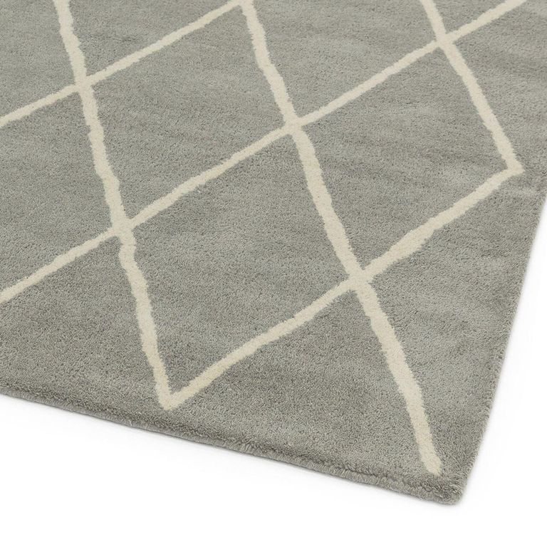 Contemporary Design Albany Rug - Silver Diamond - Sizes Available