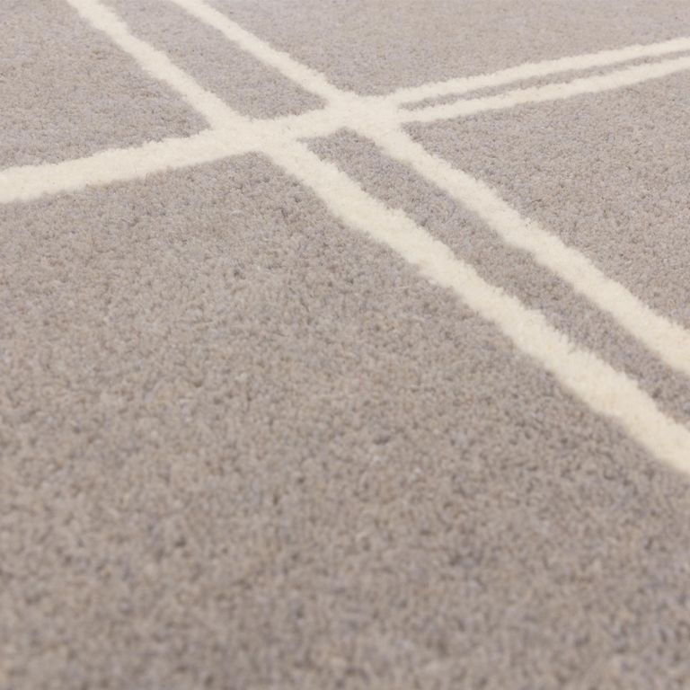 Contemporary Design Albany Rug - Silver Grid - Sizes Available