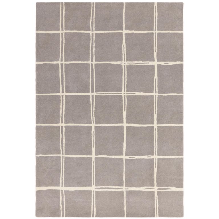 Contemporary Design Albany Rug - Silver Grid - Sizes Available