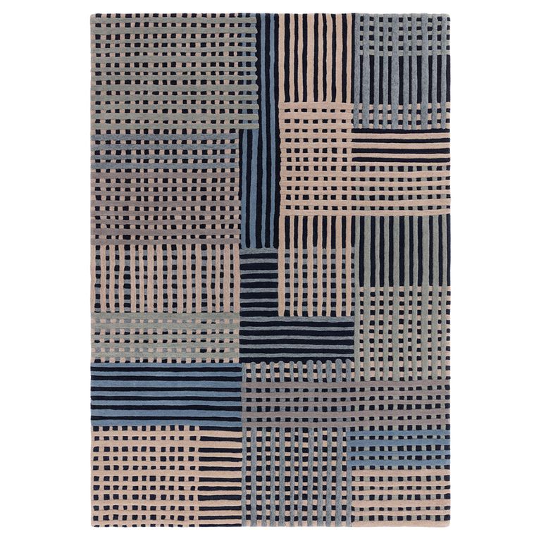 Contemporary Design Aspect Rug - Blue - Sizes Available