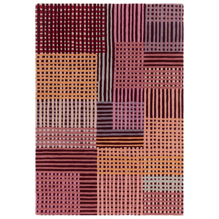 Contemporary Design Aspect Rug - Red - Sizes Available