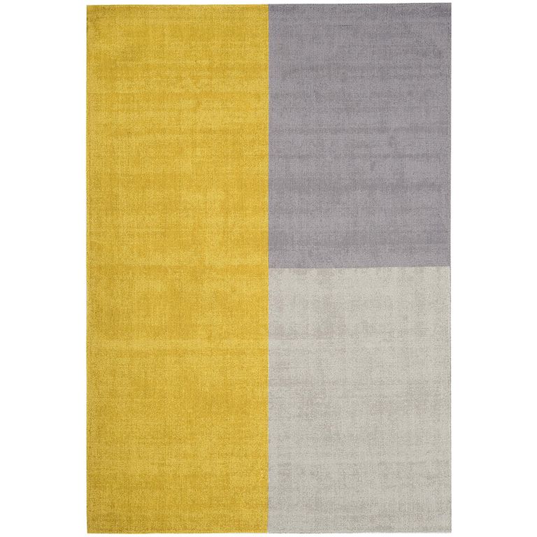 Contemporary Design Blox Rug - Mustard - Sizes Available