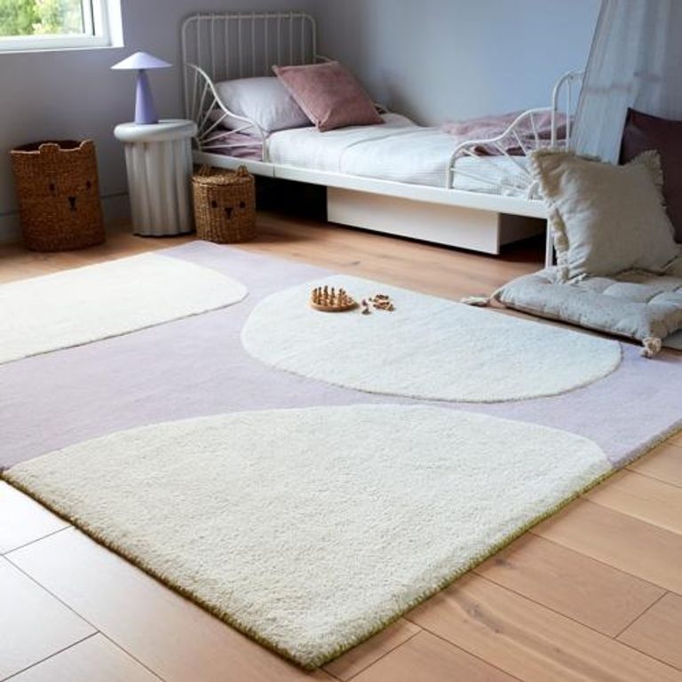 Contemporary Design Canvas Rug - Pebble 02 - Sizes Available