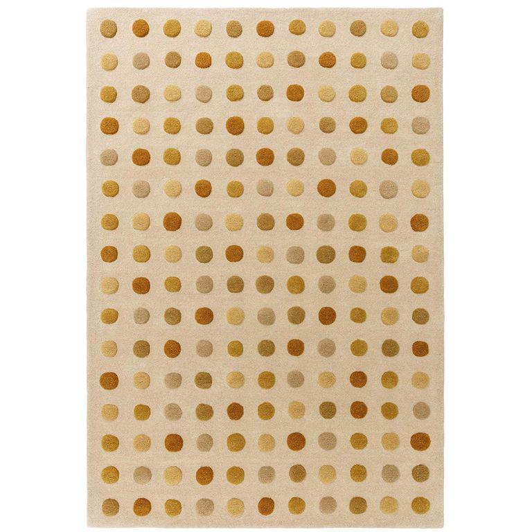 Contemporary Design Dotty Rug - Gold - Sizes Available