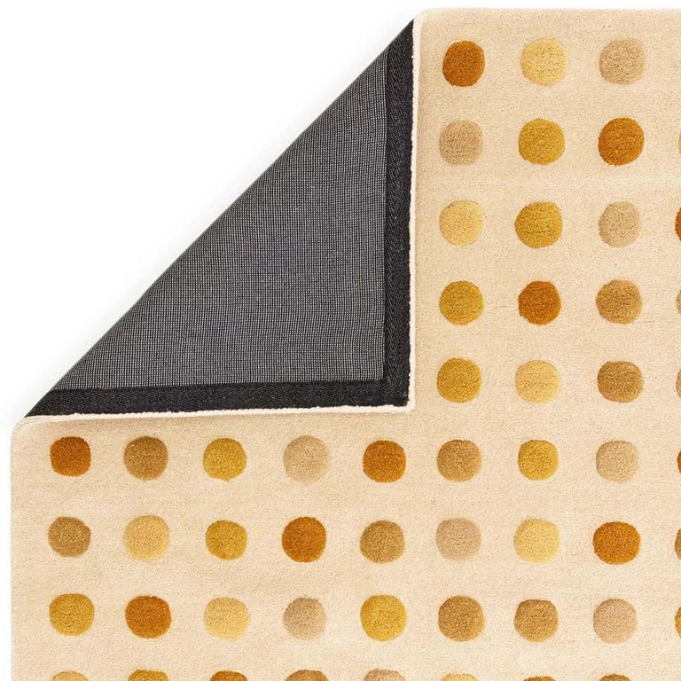 Contemporary Design Dotty Rug - Gold - Sizes Available