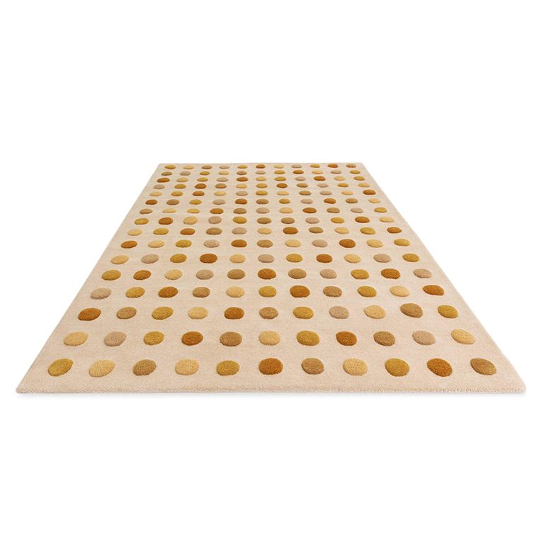 Contemporary Design Dotty Rug - Gold - Sizes Available