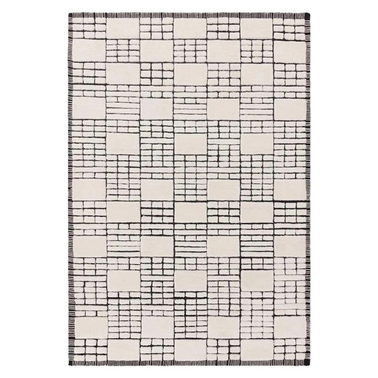 Contemporary Design Empire Rug - Cream and Black - Sizes Available