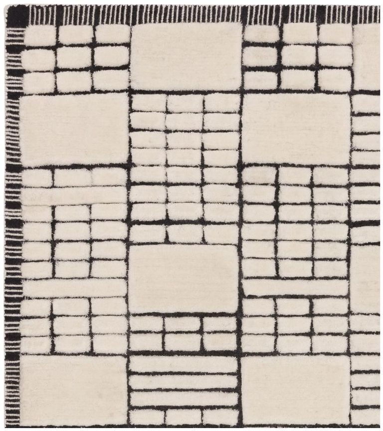 Contemporary Design Empire Rug - Cream and Black - Sizes Available