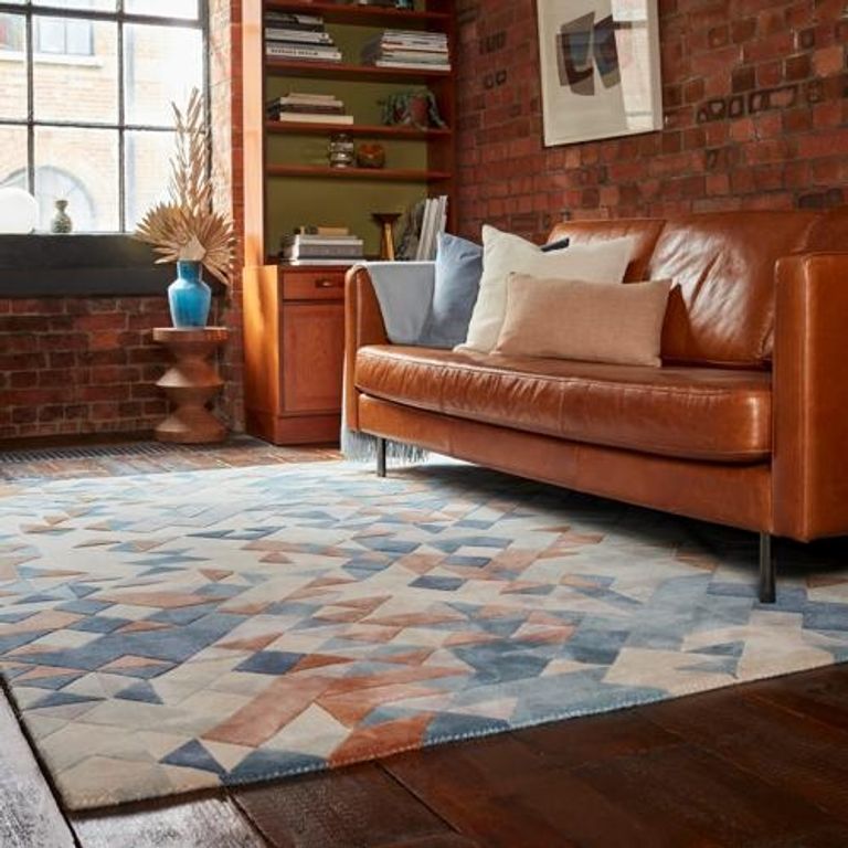 Contemporary Design Enigma Rug - Blue - Sizes Available