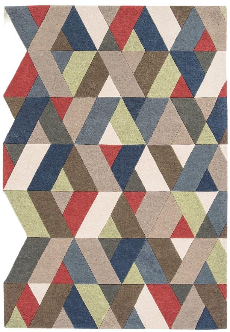 Contemporary Design Funk Rug - Chevron 01 - Multi Colour - 140cm x 200cm