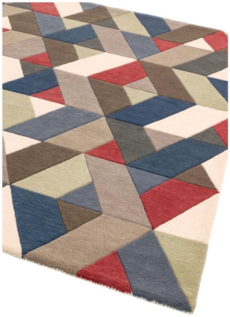 Contemporary Design Funk Rug - Chevron 01 - Multi Colour - 140cm x 200cm