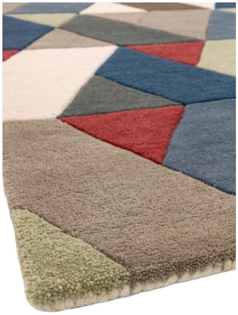Contemporary Design Funk Rug - Chevron 01 - Multi Colour - 140cm x 200cm