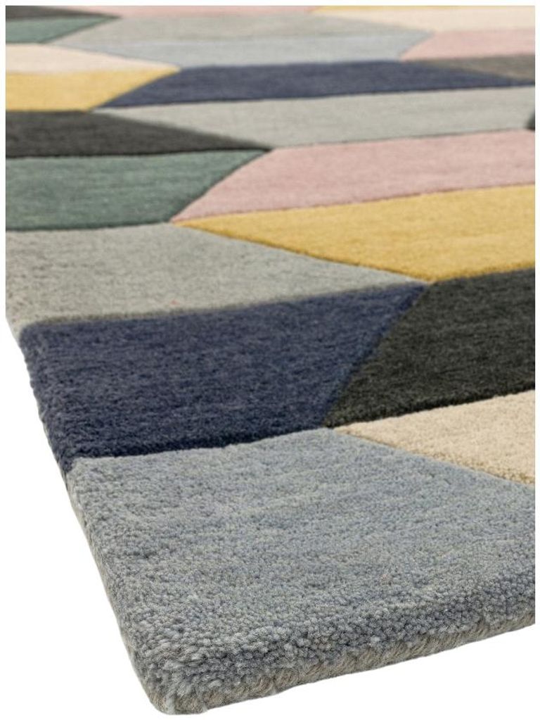 Contemporary Design Funk Rug - Honeycomb 04 - Pastel Multi Colour - Sizes Available