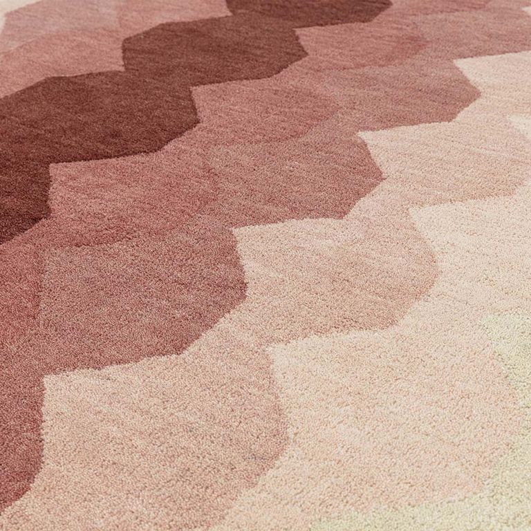 Contemporary Design Hive Rug - Pink - Sizes Available