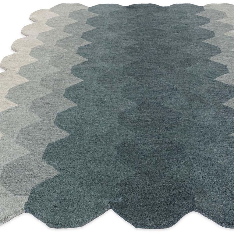 Contemporary Design Hive Rug - Teal - Sizes Available